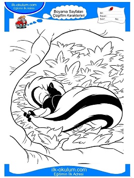 Çocuklar İçin Bambi Boyama Sayfaları 